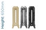CA-RB650-TH - Carron Ribbon 2 Column Cast Iron Radiator H650mm x W2446mm CA-RB650-TH - Carron Ribbon 2 Column Cast Iron Radiator H650mm x W2446mm